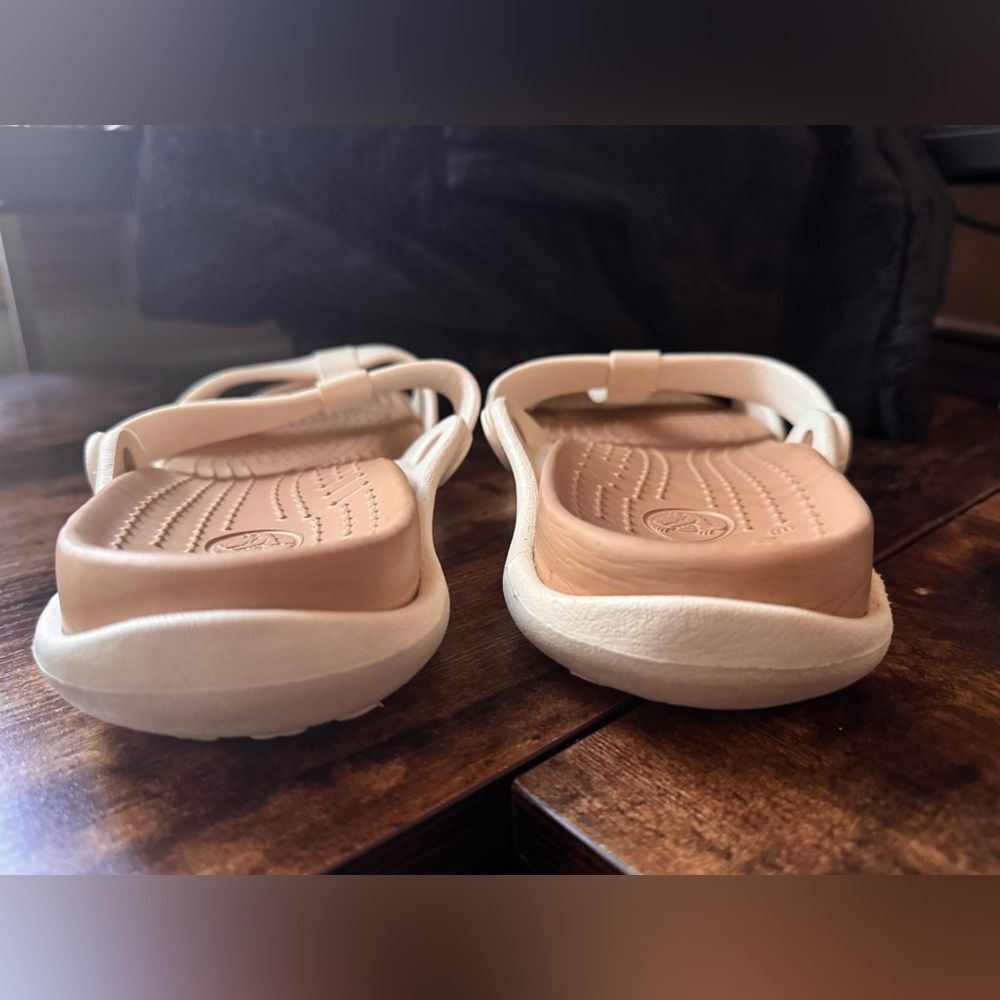 Crocs Clio III. Pearly off white Sandals Size 9 - Picture 5 of 7